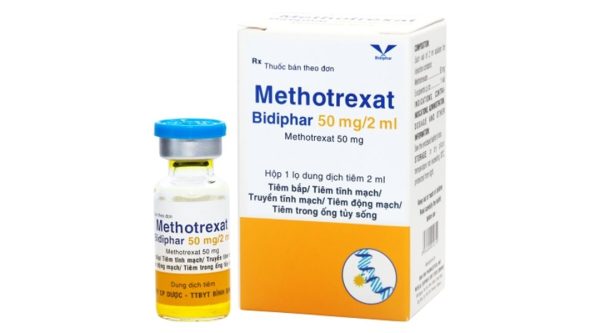 Dung dịch tiêm Methotrexat Bidiphar 50mg/2ml điều trị ung thư lá nuôi chai 2ml