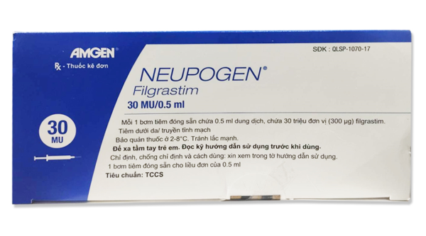 Dung dịch tiêm Neupogen 30MU/0.5ml điều trị giảm bạch cầu trung tính (1 bơm tiêm x 0.5ml)