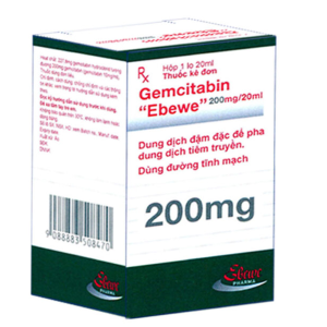 Dung dịch tiêm Gemcitabin "Ebewe" 200mg/20ml điều trị ung thư bàng quang chai 20ml