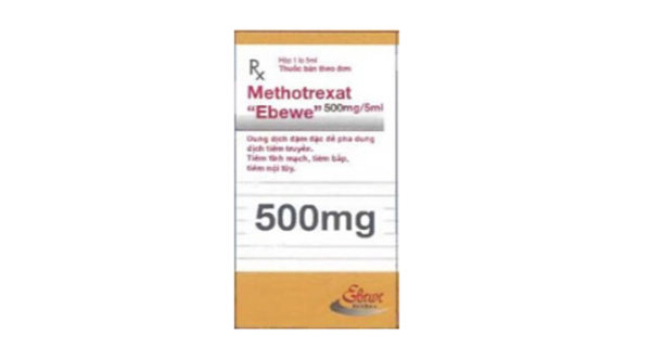 Dung dịch tiêm Methotrexat "Ebewe" 500mg/5ml điều trị ung thư vú lọ 5ml