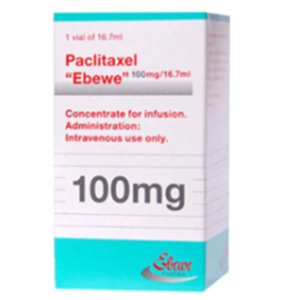 Thuốc tiêm Paclitaxel Ebewe 100mg/16.7ml điều trị ung thư buồng trứng lọ 16.7ml