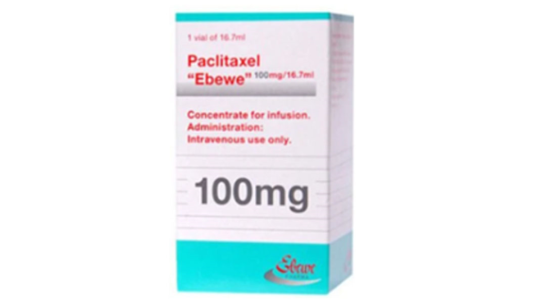Thuốc tiêm Paclitaxel Ebewe 100mg/16.7ml điều trị ung thư buồng trứng lọ 16.7ml