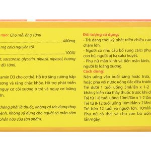 Siro Traly High bổ sung calci, vitamin D3 giúp xương, răng chắc khỏe hộp 15 ống x 10ml