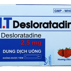 Dung dịch uống A.T Desloratadin trị viêm mũi, mề đay (30 ống x 5ml)