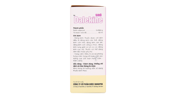 Sirô Dalekine điều trị động kinh các thể, điều trị & dự phòng hưng cảm chai 60ml