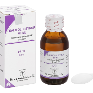 Salmolin Syrup 2mg/5ml trị bệnh hen, co thắt phế quản chai 60ml