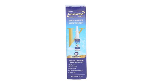 Dung dịch xịt mũi Rohto NoseWash Spray hỗ trợ giảm viêm mũi xoang chai 35ml