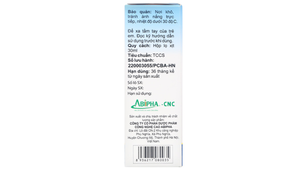 Dung dịch xịt tai Nipass hỗ trợ giảm viêm tai, kháng khuẩn chai 30ml