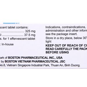 Viên sủi Effer-Bostacet trị các cơn đau trung bình đến nặng (5 vỉ x 4 viên)