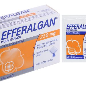 Bột sủi Efferalgan 250mg giảm đau, hạ sốt (12 gói x 1,01g)
