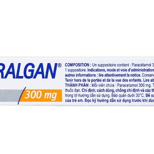 Viên đặt trực tràng Efferalgan 300mg giảm đau, hạ sốt (2 vỉ x 5 viên)