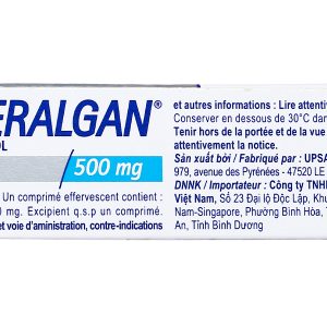 Viên sủi Efferalgan 500mg giúp giảm đau, hạ sốt (4 vỉ x 4 viên)