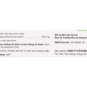 Efodyl 250mg điều trị nhiễm khuẩn (2 vỉ x 10 viên)