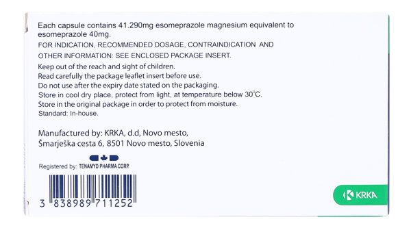 Emanera 40mg trị viêm loét thực quản do trào ngược (4 vỉ x 7 viên)