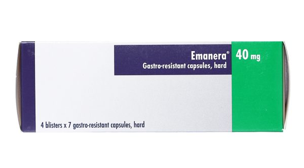 Emanera 40mg trị viêm loét thực quản do trào ngược (4 vỉ x 7 viên)