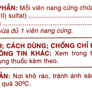 Enpovid Fe-Folic bổ sung sắt và axit folic, trị thiếu máu (10 vỉ x 10 viên)