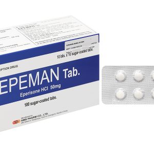 Epeman Tab. 50mg giúp cải thiện chứng tăng trương lực cơ, liệt cơ (10 vỉ x 10 viên)