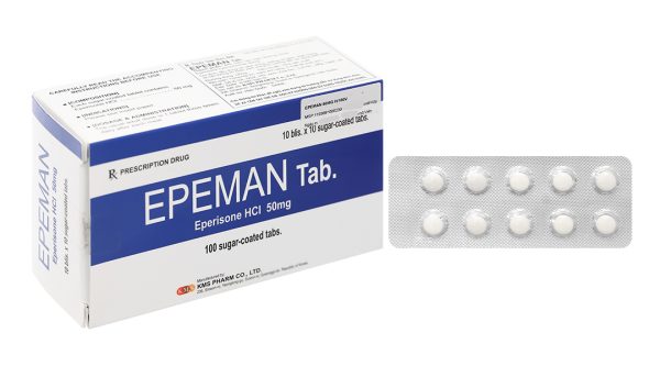 Epeman Tab. 50mg giúp cải thiện chứng tăng trương lực cơ, liệt cơ (10 vỉ x 10 viên)