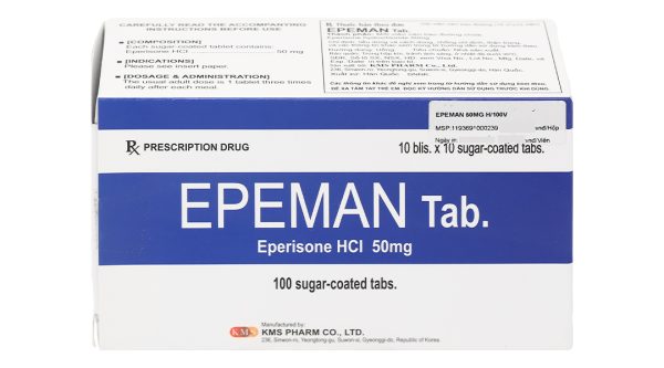 Epeman Tab. 50mg giúp cải thiện chứng tăng trương lực cơ, liệt cơ (10 vỉ x 10 viên)