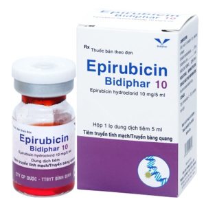 Dung dịch tiêm Epirubicin Bidiphar 10mg/5ml điều trị ung thư vú, phổi chai 5ml