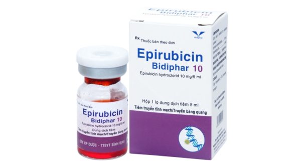 Dung dịch tiêm Epirubicin Bidiphar 10mg/5ml điều trị ung thư vú, phổi chai 5ml