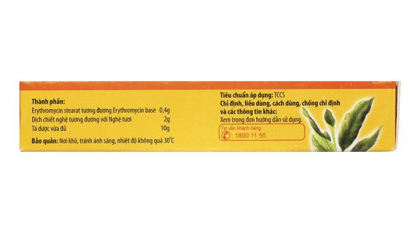 Kem bôi Erythromycin & Nghệ Nam Hà trị mụn, làm liền da tuýp 10g