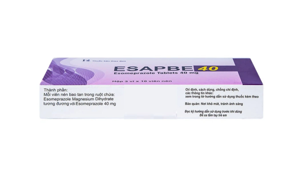 Esapbe 40 trị trào ngược dạ dày thực quản (3 vỉ x 10 viên)