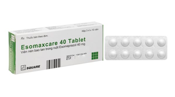 Esomaxcare 40 Tablet trị trào ngược dạ dày, thực quản (3 vỉ x 10 viên)