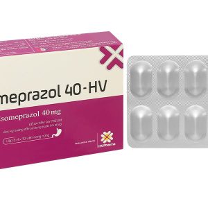 Esomeprazol 40-HV điều trị trào ngược dạ dày, thực quản (3 vỉ x 10 viên)