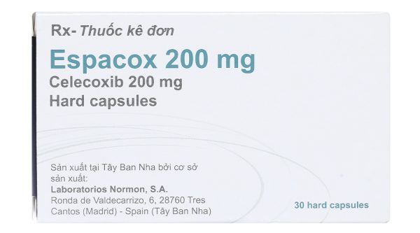 Espacox 200mg giảm đau, kháng viêm xương khớp (3 vỉ x 10 viên)