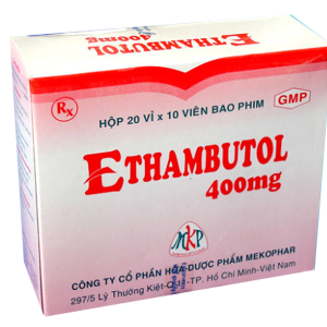 Ethambutol Mekophar 400mg trị lao và phối hợp các thuốc chống lao khác ( 20 vỉ x 10 viên)