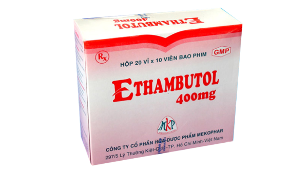 Ethambutol Mekophar 400mg trị lao và phối hợp các thuốc chống lao khác ( 20 vỉ x 10 viên)