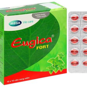 Eugica Fort điều trị các chứng ho, đau họng, sổ mũi (10 vỉ x 10 viên)