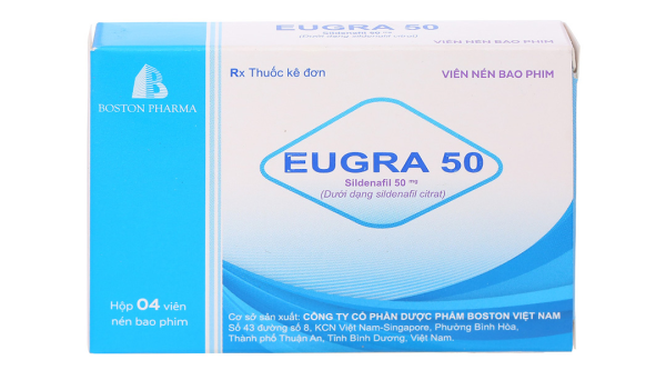 Eugra 50 trị rối loạn cương dương (1 vỉ x 4 viên)