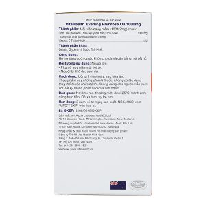 Evening Primrose Oil 1000mg hỗ trợ tăng cường nội tiết tố nữ hộp 60 viên