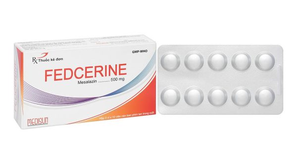 Fedcerine 500mg điều trị viêm loét đại tràng (3 vỉ x 10 viên)