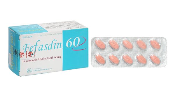 Fefasdin 60 điều trị viêm mũi dị ứng, mày đay (10 vỉ x 10 viên)