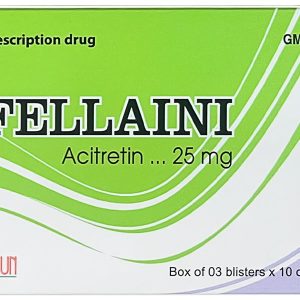 Fellaini 25mg điều trị vẩy nến và bệnh ngoài da (3 vỉ x 10 viên)