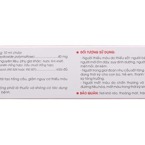 Dung dịch Feritonic bổ sung sắt, giảm nguy cơ thiếu máu hộp 20 ống x 10ml