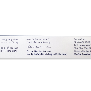 Fexofenadine Stada 60mg trị triệu chứng viêm mũi dị ứng, mày đay (1 vỉ x 10 viên)