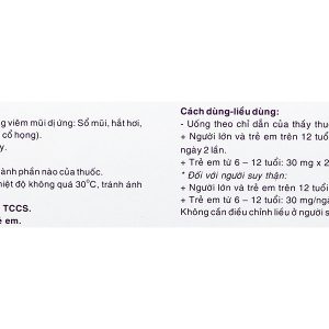 Fexophar 60mg trị viêm mũi dị ứng, dị ứng da, nổi mề đay (5 vỉ x 10 viên)