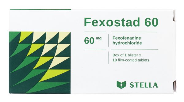 Fexostad 60 trị triệu chứng viêm mũi dị ứng, mày đay (1 vỉ x 10 viên)