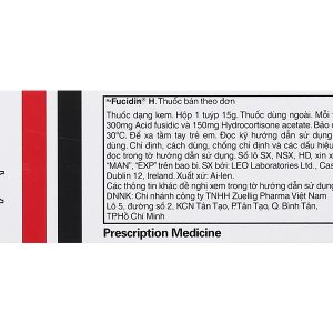 Kem bôi Fucidin H trị viêm da tuýp 15g