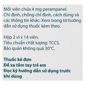Fycompa 4mg điều trị bổ trợ cơn động kinh khởi phát cục bộ (2 vỉ x 14 viên)