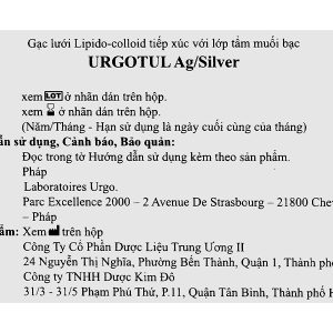 Gạc lưới UrgoTul AG/Sliver (10cm x 12cm) 1 miếng