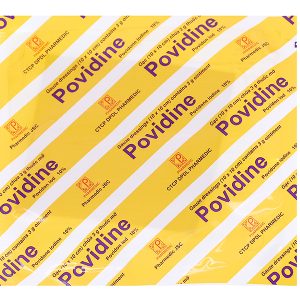 Gạc Povidine iodine 10% sát trùng vết thương hộp 10 miếng