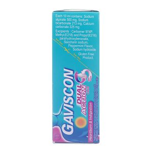 Hỗn dịch uống Gaviscon Dual Action trị trào ngược dạ dày, thực quản (24 gói x 10ml)