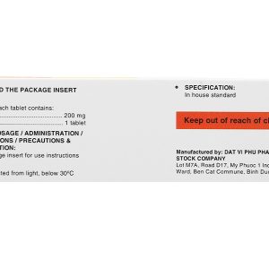 Gayax 200mg trị tâm thần phân liệt (4 vỉ x 7 viên)