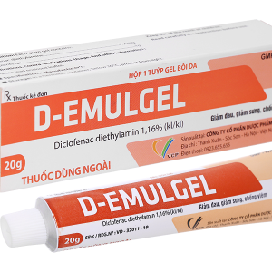 Gel bôi D-Emulgel 1.16% giảm đau, giảm sưng, chống viêm tuýp 20g