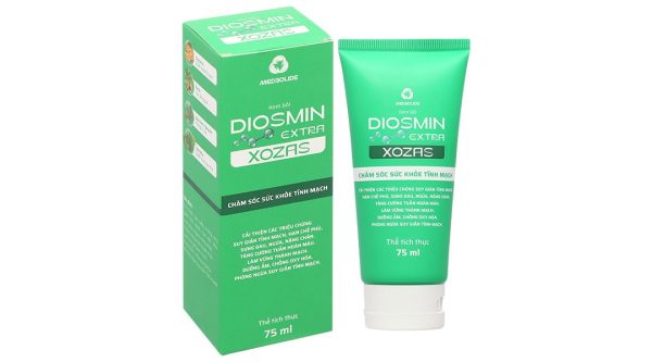 Gel Diosmin Extra Xozas cải thiện các triệu chứng suy giãn tĩnh mạch tuýp 75ml